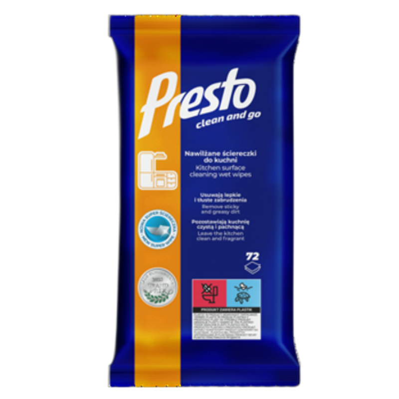 Chusteczki gospodarcze Presto Clean Kuchnia 72 szt.